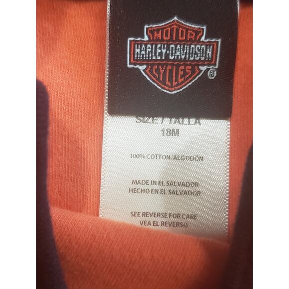 Harley Davidson "If you can read this THE BIB feel off!" Baby Onesie - Size 18M - Picture 4 of 5